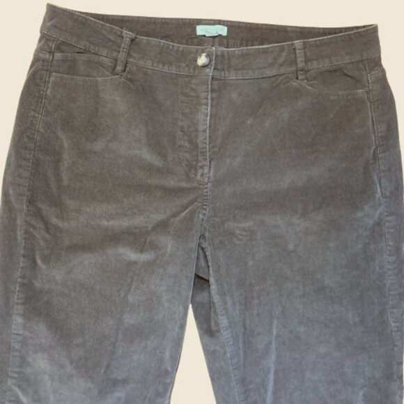 J. Jill Pants 14T Rich Brown Mid-Rise Soft Corduroy 5 Pocket Zipper Belt Loops - Picture 2 of 11